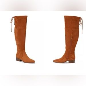 NWT Crown & Ivy Over the Knee Light Brown Suede Boots - Women’s 7M